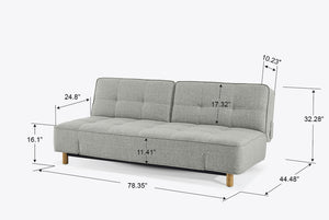 Fold Low Profile Convertible Couch with 16-Position Configurations