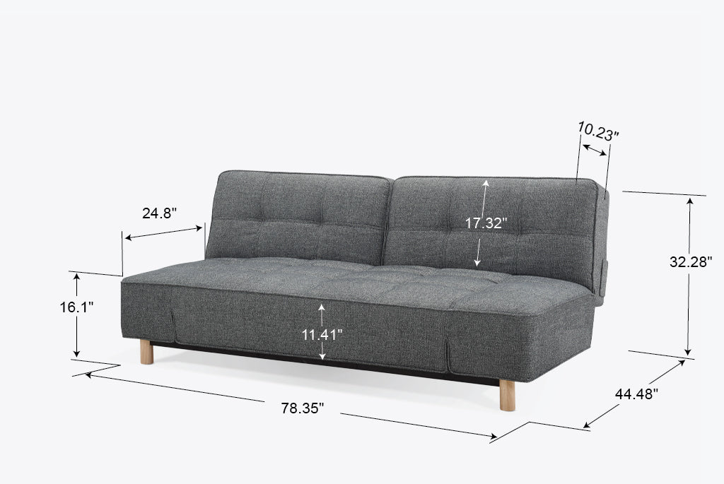 Fold Low Profile Convertible Couch with 16-Position Configurations