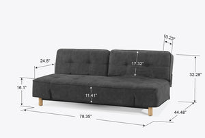 Fold Low Profile Convertible Couch with 16-Position Configurations