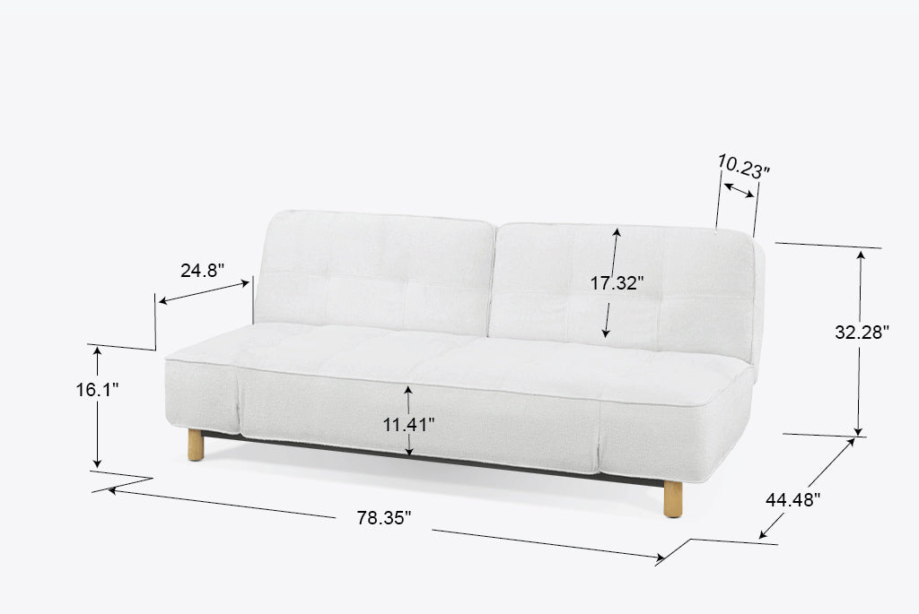 Fold Low Profile Convertible Couch with 16-Position Configurations