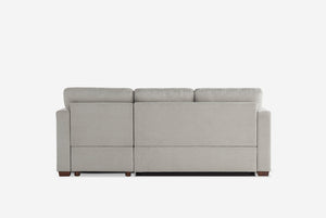 Coddle Luke Fabric Sleeper Sofa with Reversible Chaise and Storage, Beige