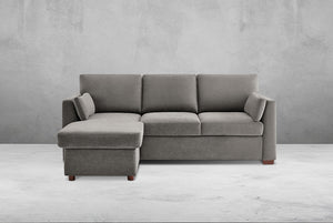 Luke Queen Sleeper U-Shaped Sectional with Reversible Storage Chaise, Gray