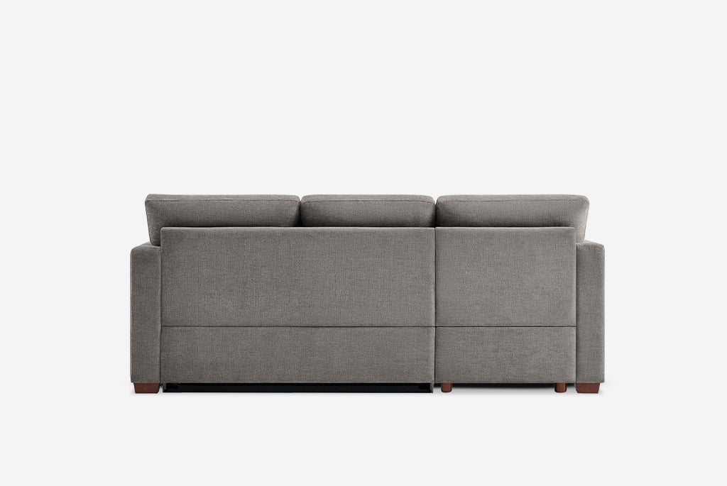 Luke Queen Sleeper U-Shaped Sectional with Reversible Storage Chaise, Gray