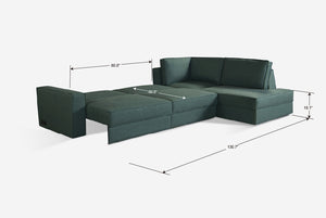 Switch Queen Sleeper Sectional with Storage Chaise