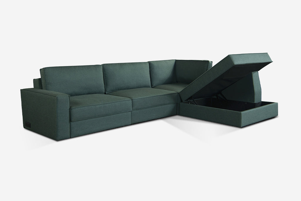 Switch Queen Sleeper Sectional with Storage Chaise