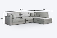 Switch Queen Sleeper Sectional with Storage Chaise