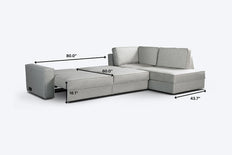 Switch Queen Sleeper Sectional with Storage Chaise