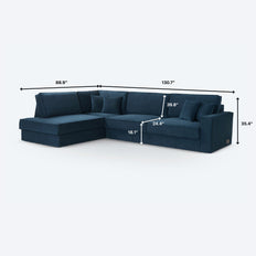 Switch Queen Sleeper Sectional with Storage Chaise