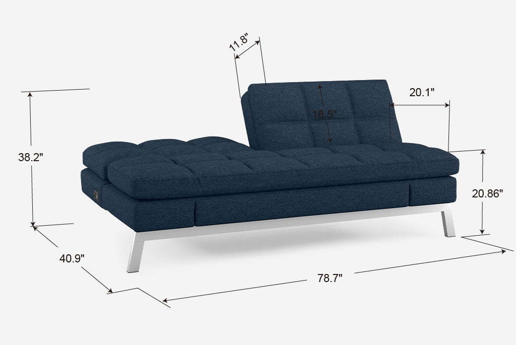 Toggle Full-Sized Convertible Couch with 16-Position Configurations