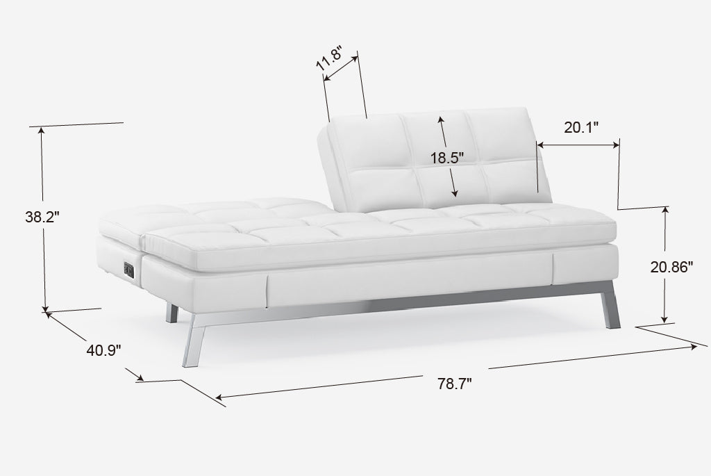 Toggle Full-Sized Convertible Couch with 16-Position Configurations