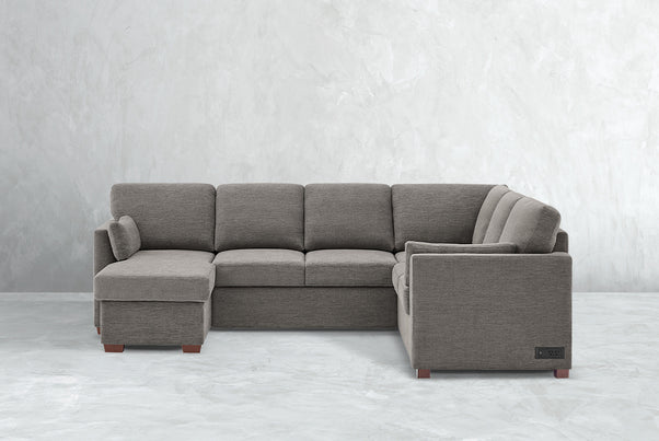 Luke Queen Sleeper U-Shaped Sectional with Reversible Storage Chaise
