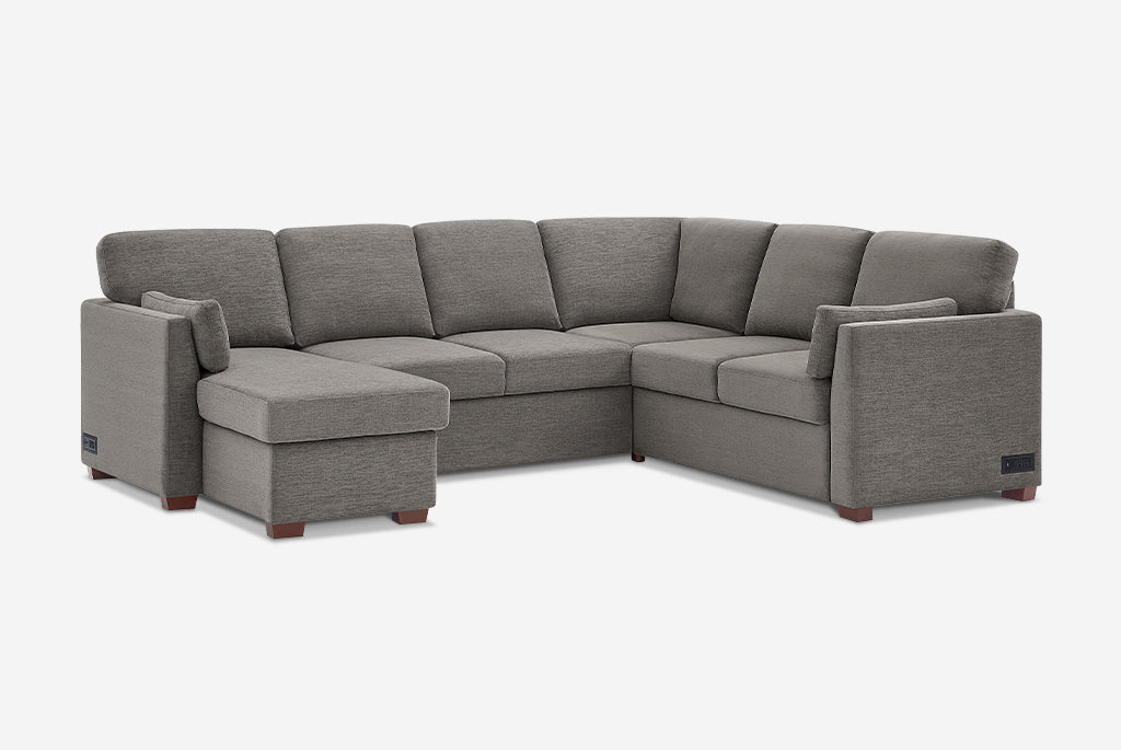 Luke Queen Sleeper U-Shaped Sectional with Reversible Storage Chaise