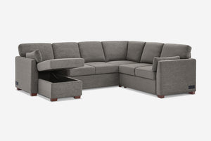 Luke Queen Sleeper U-Shaped Sectional with Reversible Storage Chaise