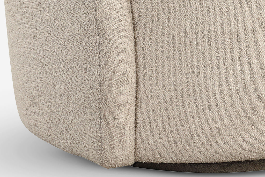 Close-up of a textured Bromley Swivel Chair (Bottom)