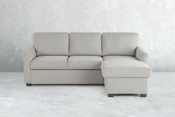 Cameron Queen Sleeper Sofa with Reversible Storage Chaise, Beige