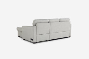 Cameron Queen Sleeper Sofa with Reversible Storage Chaise, Beige
