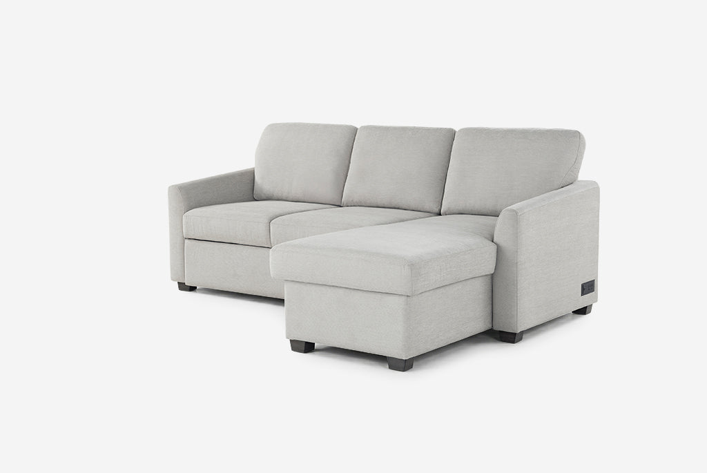 Cameron Queen Sleeper Sofa with Reversible Storage Chaise, Beige