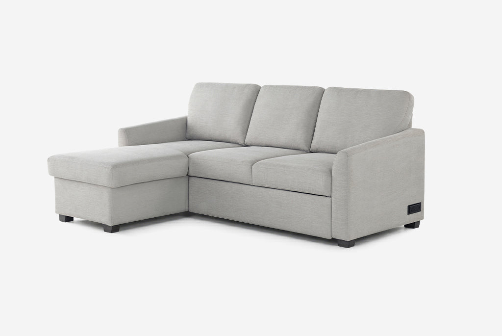 Cameron Queen Sleeper Sofa with Reversible Storage Chaise, Beige