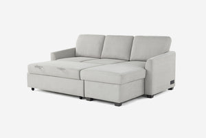 Cameron Queen Sleeper Sofa with Reversible Storage Chaise, Beige