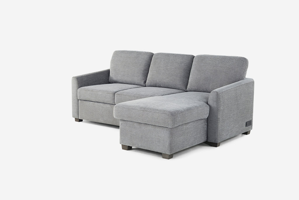 Cameron Queen Sleeper Sofa with Reversible Storage Chaise, Grey
