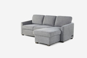 Cameron Queen Sleeper Sofa with Reversible Storage Chaise, Grey