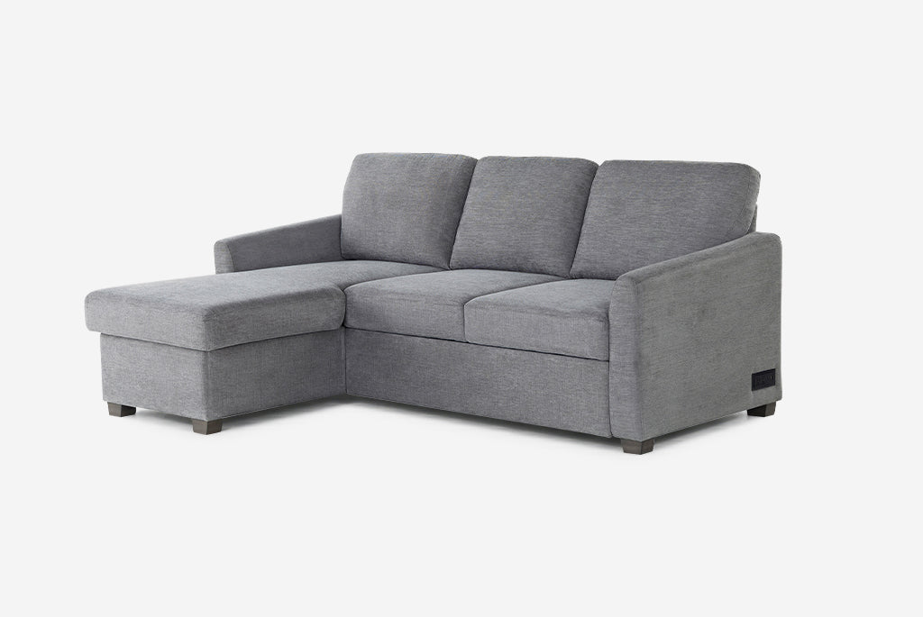 Cameron Queen Sleeper Sofa with Reversible Storage Chaise, Grey