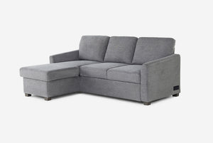 Cameron Queen Sleeper Sofa with Reversible Storage Chaise, Grey