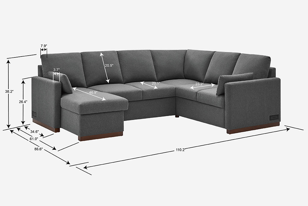 Element Full-Size Sleeper Sectional with Storage Chaise