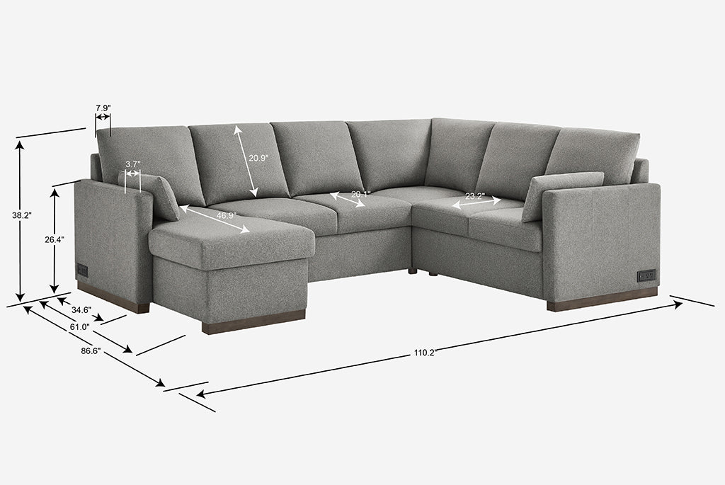 Element Full-Size Sleeper Sectional with Storage Chaise