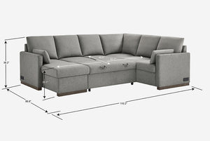 Element Full-Size Sleeper Sectional with Storage Chaise
