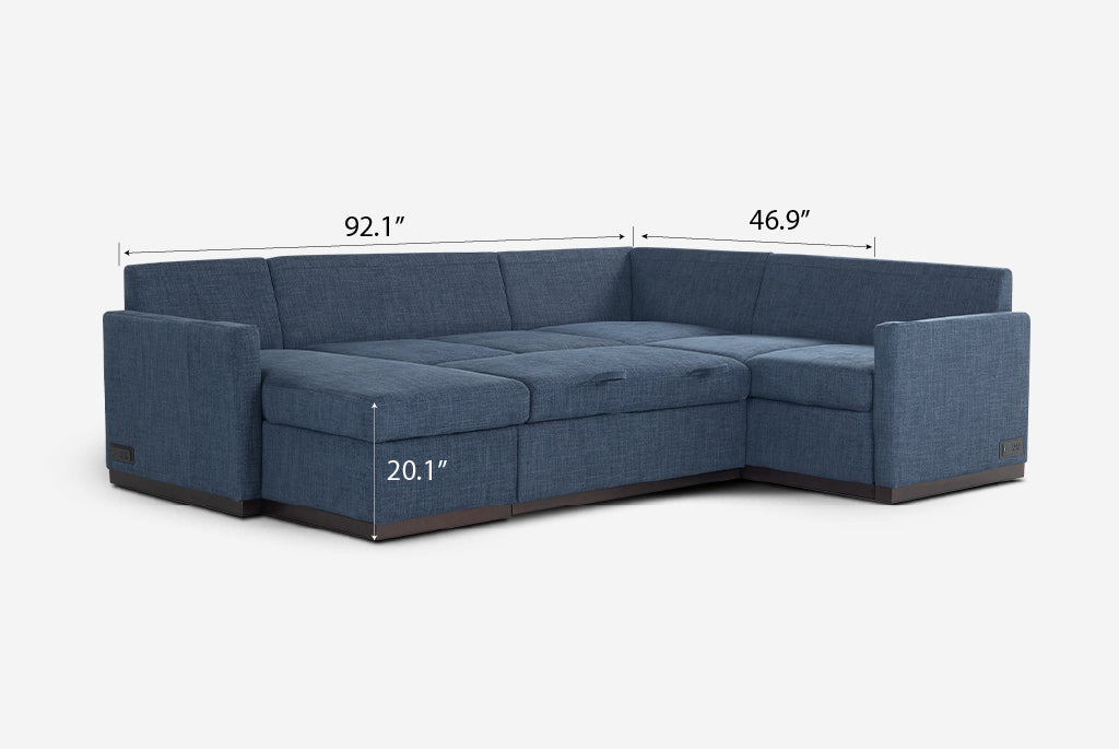 Element Full-Size Sleeper Sectional with Storage Chaise