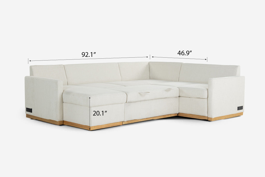 Element Full-Size Sleeper Sectional with Storage Chaise