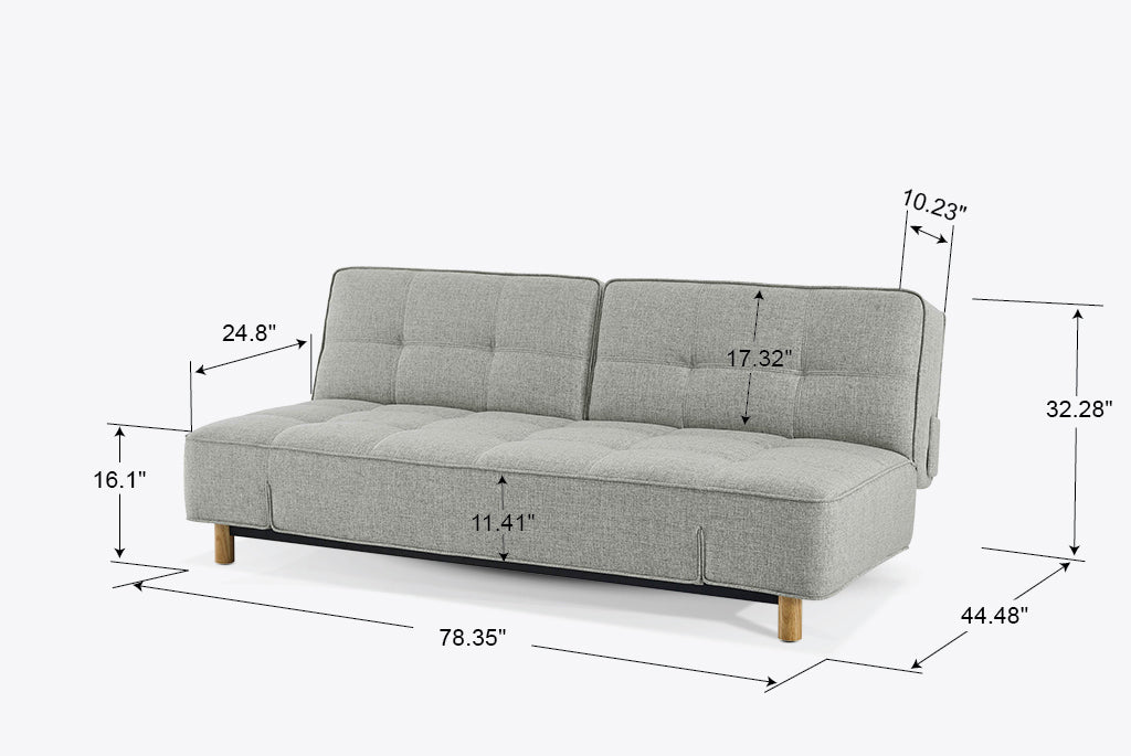 Fold Low Profile Convertible Couch with 16-Position Configurations