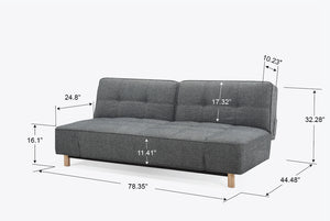 Fold Low Profile Convertible Couch with 16-Position Configurations