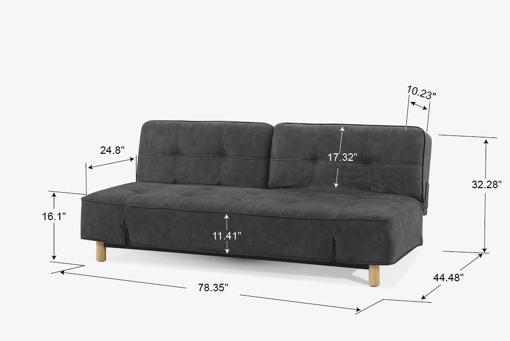 Fold Low Profile Convertible Couch with 16-Position Configurations