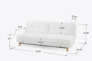 Fold Low Profile Convertible Couch with 16-Position Configurations