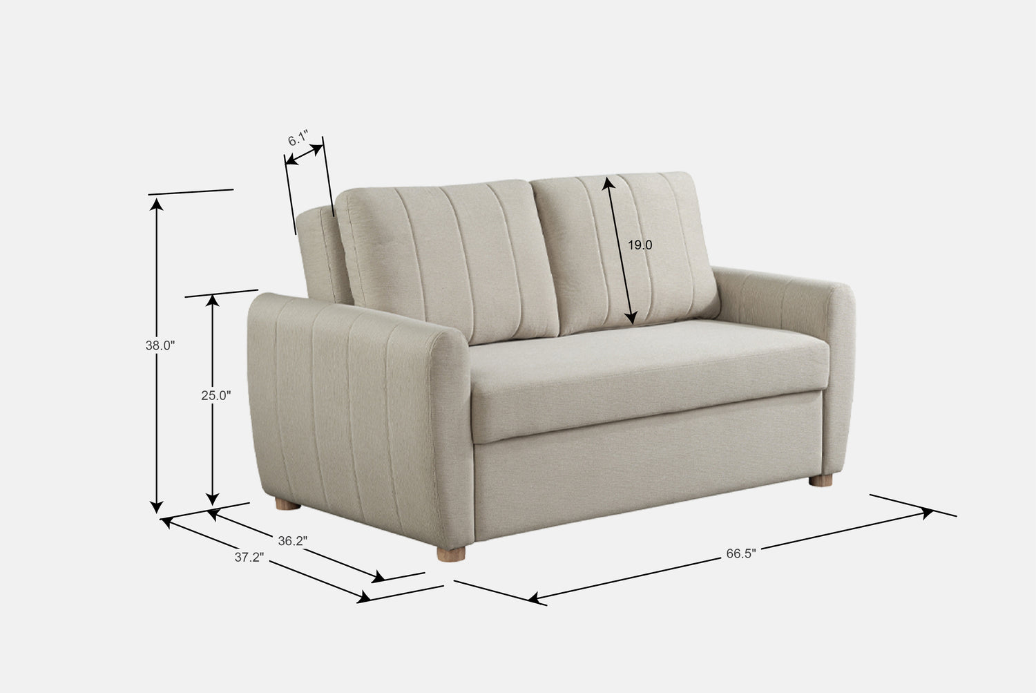 Galaxy Full-Sized Sleeper Loveseat