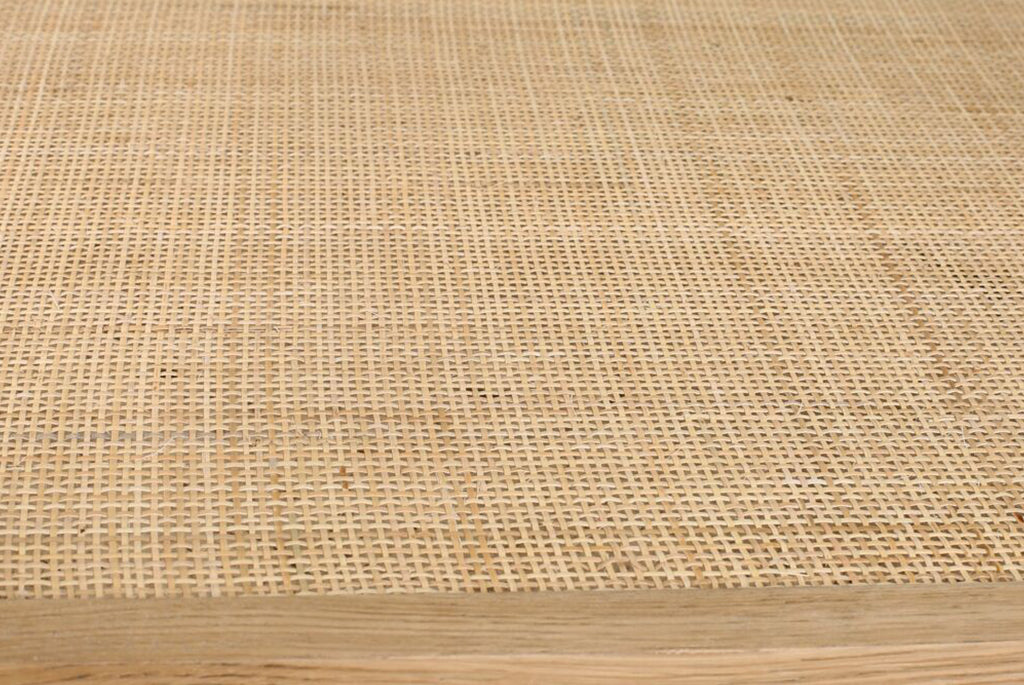 Glass & Cane Coffee Table