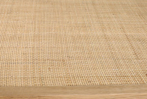Glass & Cane Coffee Table