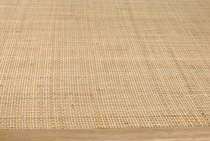 Glass & Cane Side Table