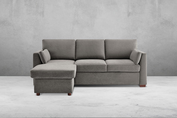 Luke Queen Sleeper U-Shaped Sectional with Reversible Storage Chaise, Gray