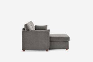 Luke Queen Sleeper U-Shaped Sectional with Reversible Storage Chaise, Gray