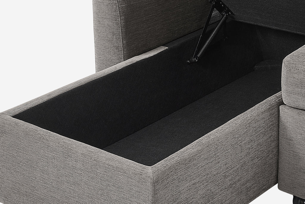 Luke Queen Sleeper U-Shaped Sectional with Reversible Storage Chaise