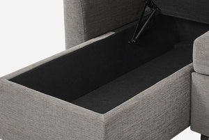 Luke Queen Sleeper U-Shaped Sectional with Reversible Storage Chaise