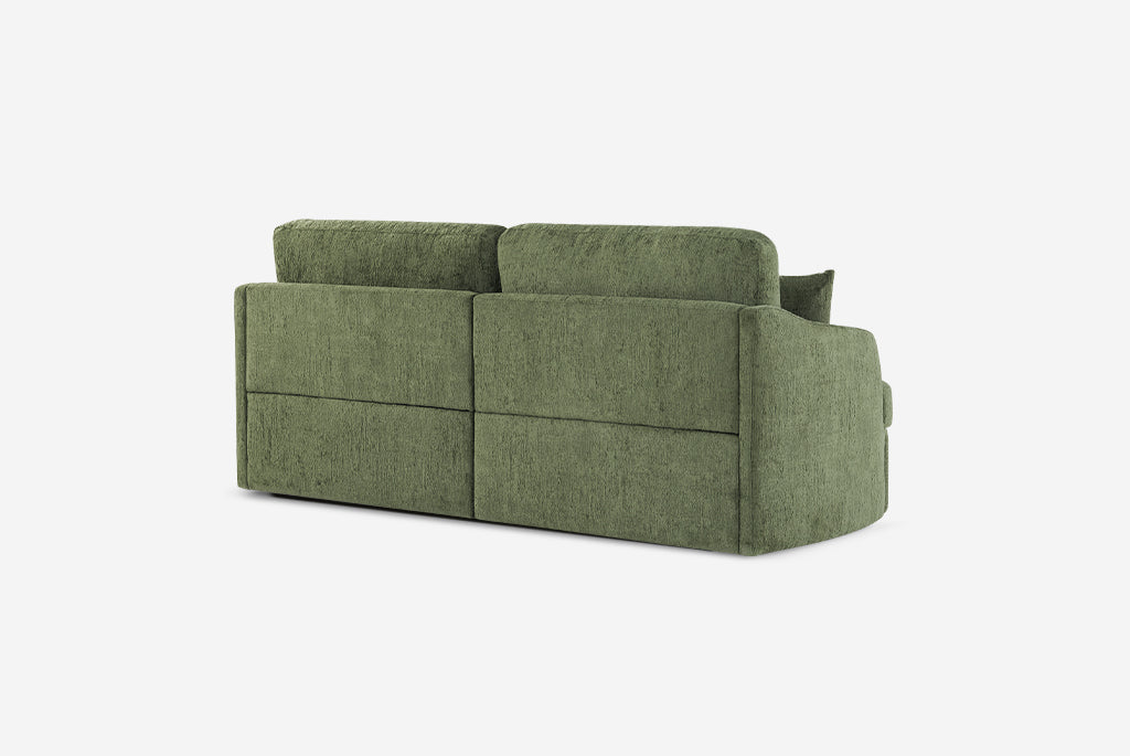 Green Matrix Queen-Sized Sleeper Sofa on a white background