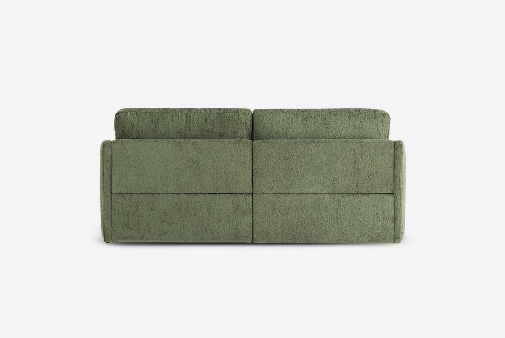 Green Matrix Queen-Sized Sleeper Sofa on a white background (Back View)