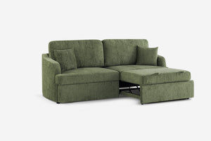 Green Matrix Queen-Sized Sleeper Sofa on a white background