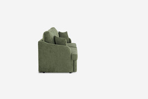 Green Matrix Queen-Sized Sleeper Sofa on a white background