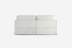 White Matrix Queen-Sized Sleeper Sofa on a white background (Back View)