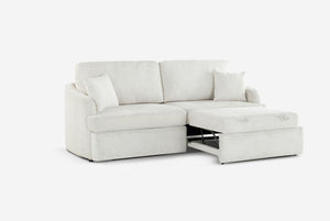 White Matrix Queen-Sized Sleeper Sofa on a white background
